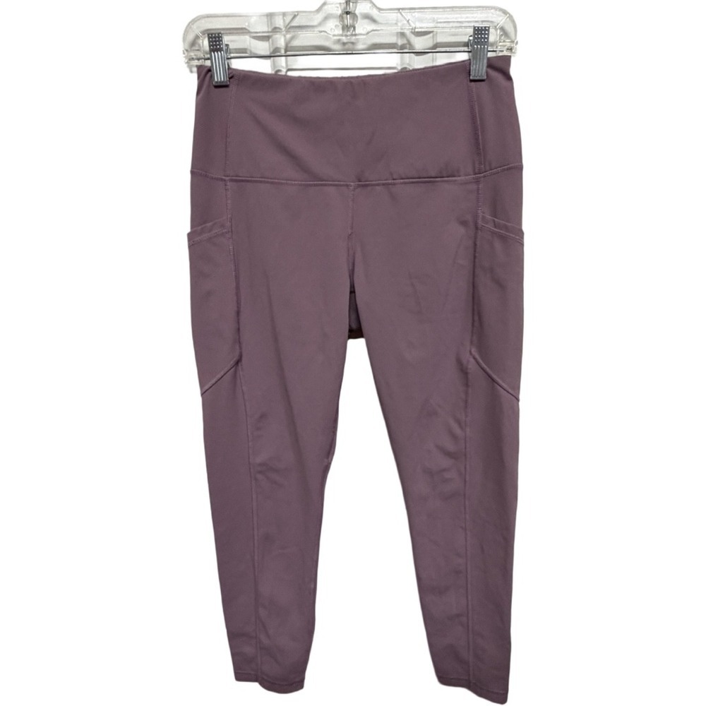 Yogalicious Lux High Waisted Side Pocket Ankle Leggings Mauve Size M Athleisure
